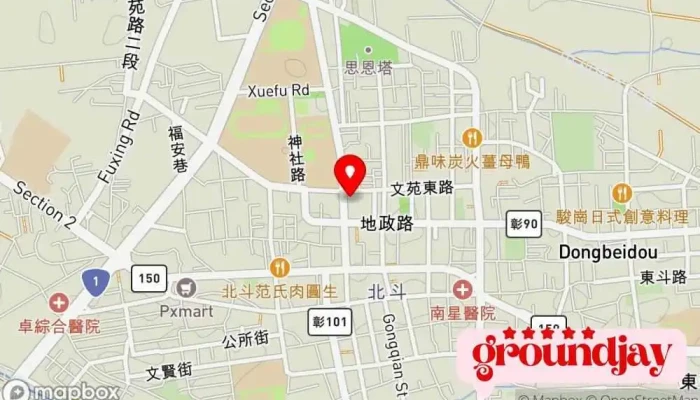 Zhang Hua Xian Di Fang Shui Wu Ju Bei Dou Fen Ju 地圖 - Changhua County, Beidou Township