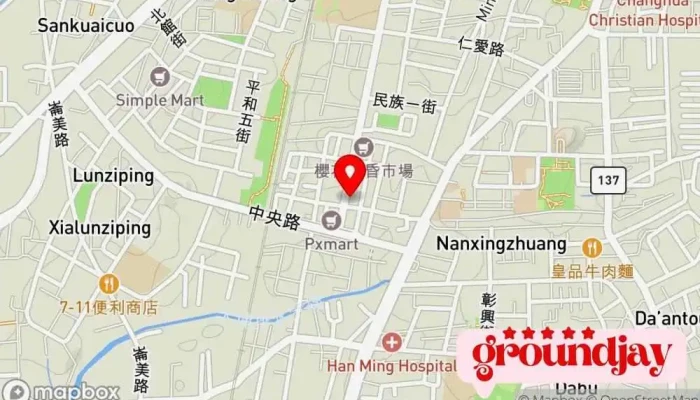 地图 彰化县媒体记者协会 协会或组织 在 Changhua County, Changhua City