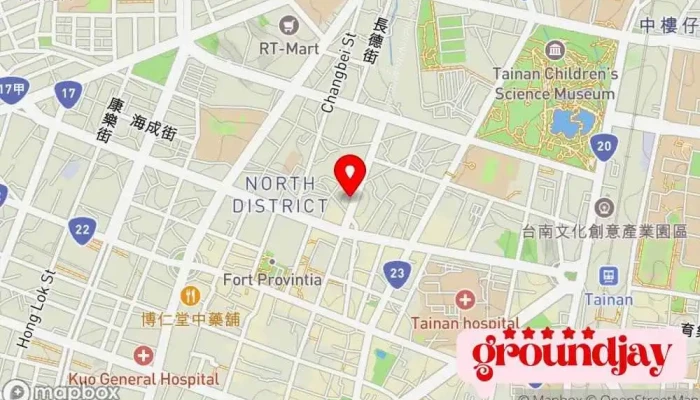 Zhong Guo Qing Nian Lu Xing She Yun Jia Nan Fen Gong Si 地圖 - Tainan City, North District