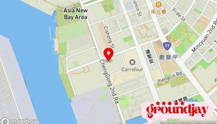 地图 中欣开发股份有限公司 总承包商 在 Kaohsiung City, Cianjhen District