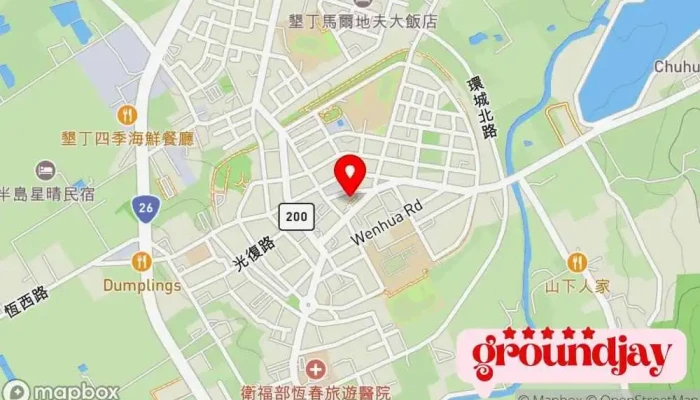 Zhong Yang Qi Xiang Shu Heng Chun Qi Xiang Zhan 地圖 - Pingtung County, Hengchun Township