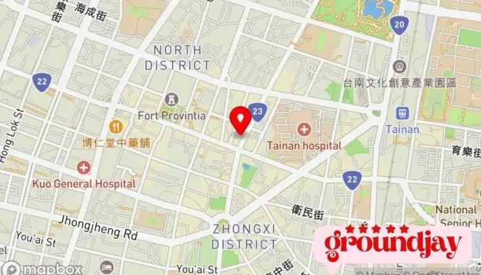 Zhu Shang Bu Dong Chan Tai Nan Mei Zhu Guan Jia Meng Dian 地圖 - Tainan City, West Central District