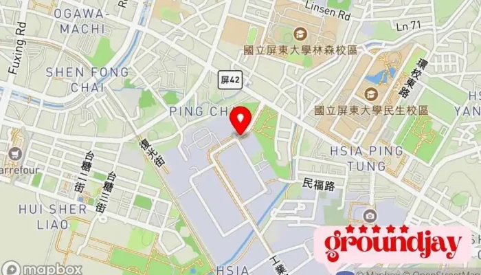 AblerexYing Zheng Yu Shun Dian Zi Ping Dong Er Chang 地圖 - Pingtung County, Pingtung City