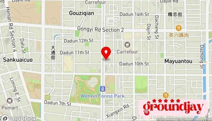 Alipo Ya Lu Guo Ji Zhuan Li Shang Biao Lian He Shi Wu Suo 地圖 - Taichung City, Nantun District