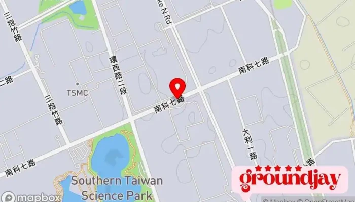 地图 ChipMOS Technologies Inc. 公交车站 在 台南市新市区