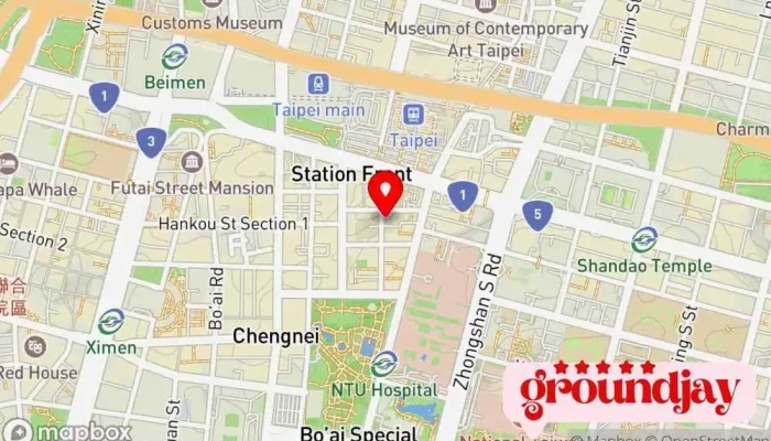 EKe Zhan 地圖 - Taipei City, Zhongzheng District