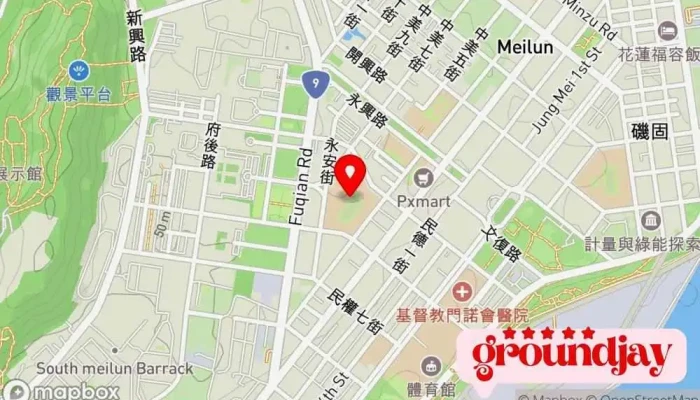 地图 National Dong Hwa University Experimental Primary School 小学, 幼儿园 在 Hualien County, Hualien City