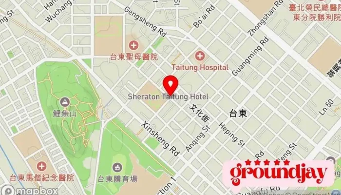 地图 Taidong Tourism Night Market 夜市, 旅游胜地 在 Taitung County, Taitung City