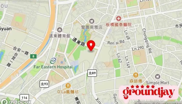 Tpark -    Yuan Dong Zi Yuan Kai Fa Gu Fen You Xian Gong Si 地圖 - New Taipei City, Banqiao District