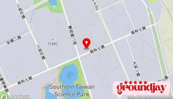 地图 TSMC 半导体供应商, 制造商 在 Tainan City, Xinshi District